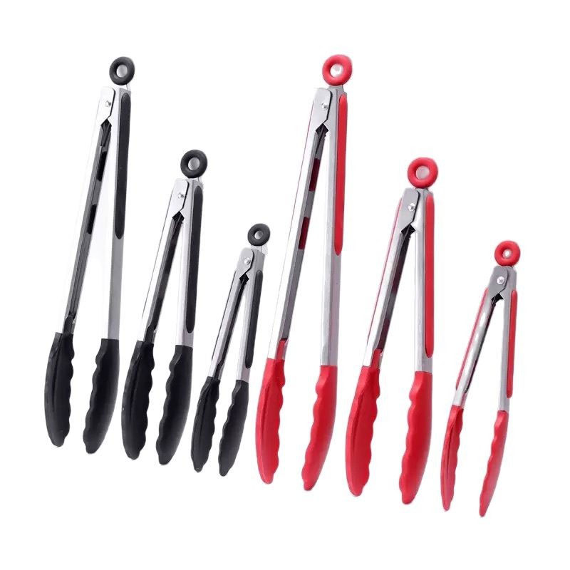 Siliconen voedseltangen van 7 inch, 9 inch en 12 inch